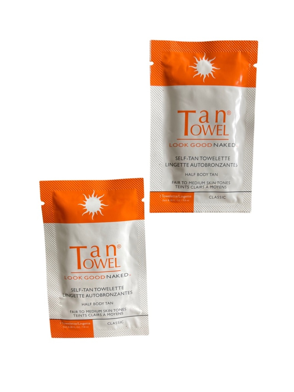 NWOT Two Tan Towel Self Tan Towelettes in Classic